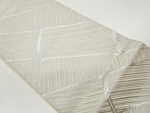 銀通し竹模様織出し全通袋帯